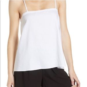 Nordstrom Leith White Button Back Camisole